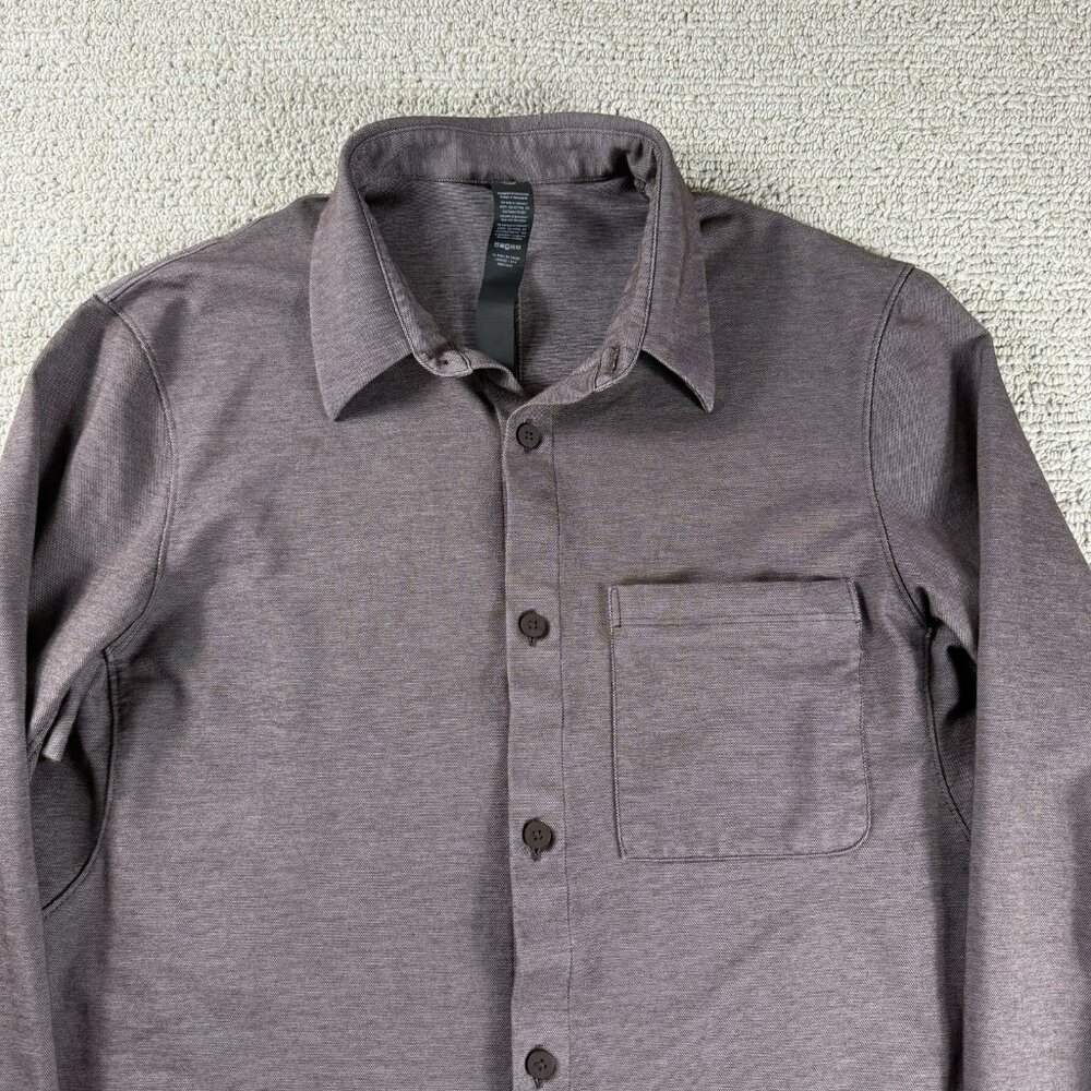 Lululemon Commission Brushed Woven Shirt Brown Men’s Size Small - Picture 2 of 8